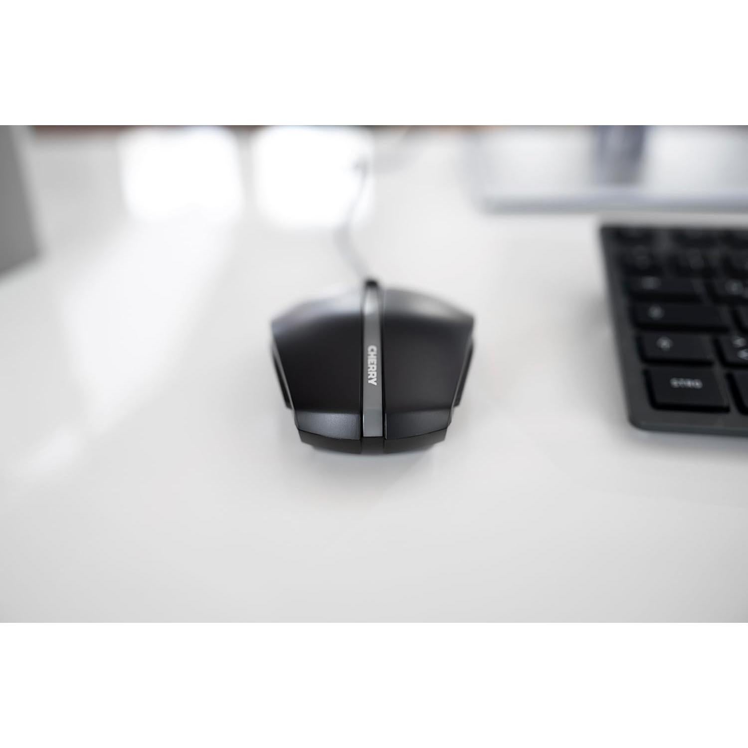 Ratón Óptico Iluminado GENTIX Cherry con Cable USB Negro