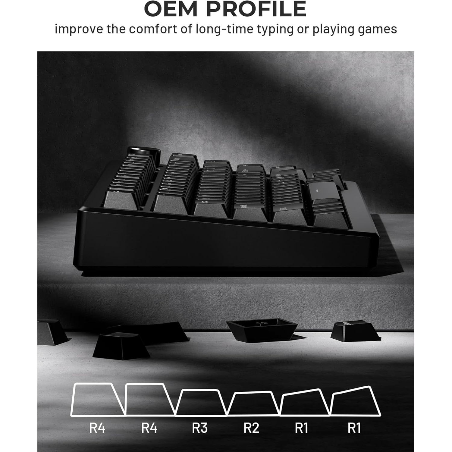 Conjunto de Teclas Mecánicas SDYZ Doubleshot PBT 131 Teclas Negras