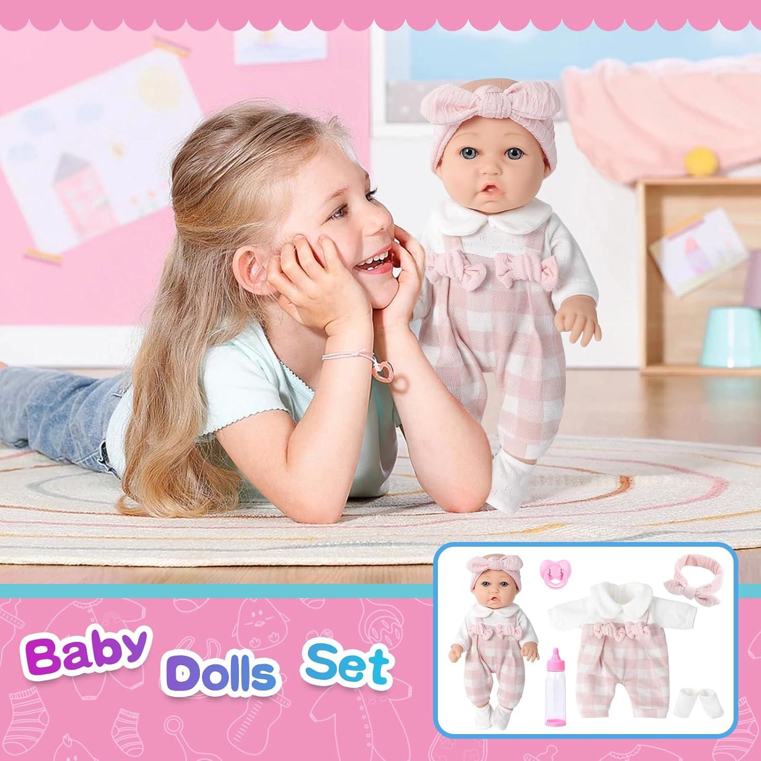 Muñeca de Bebé BDDOLL 30 cm con Ropa y Accesorios