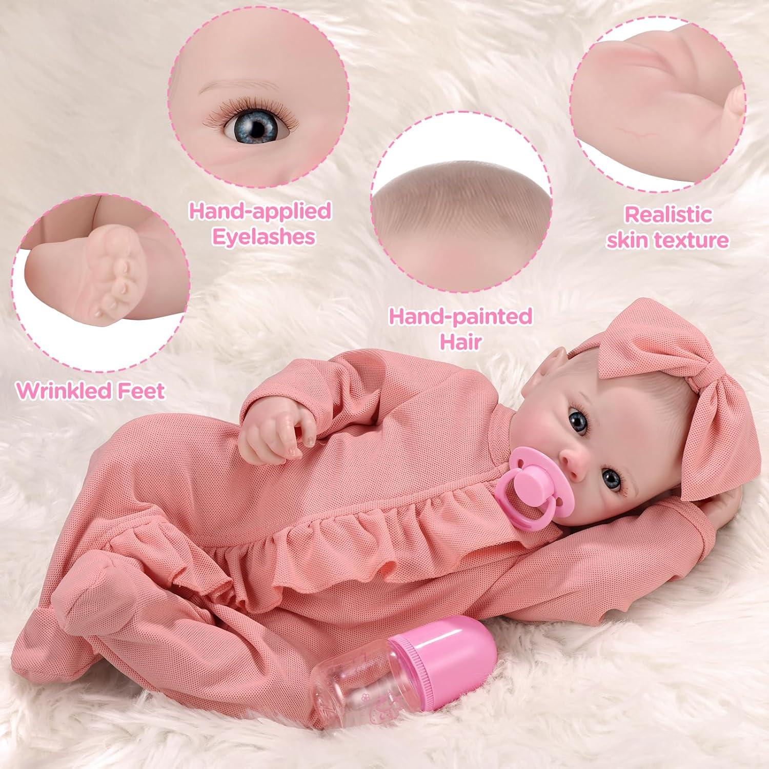 Muñeca Reborn GAGAKU 45.72 cm Realista con Accesorios