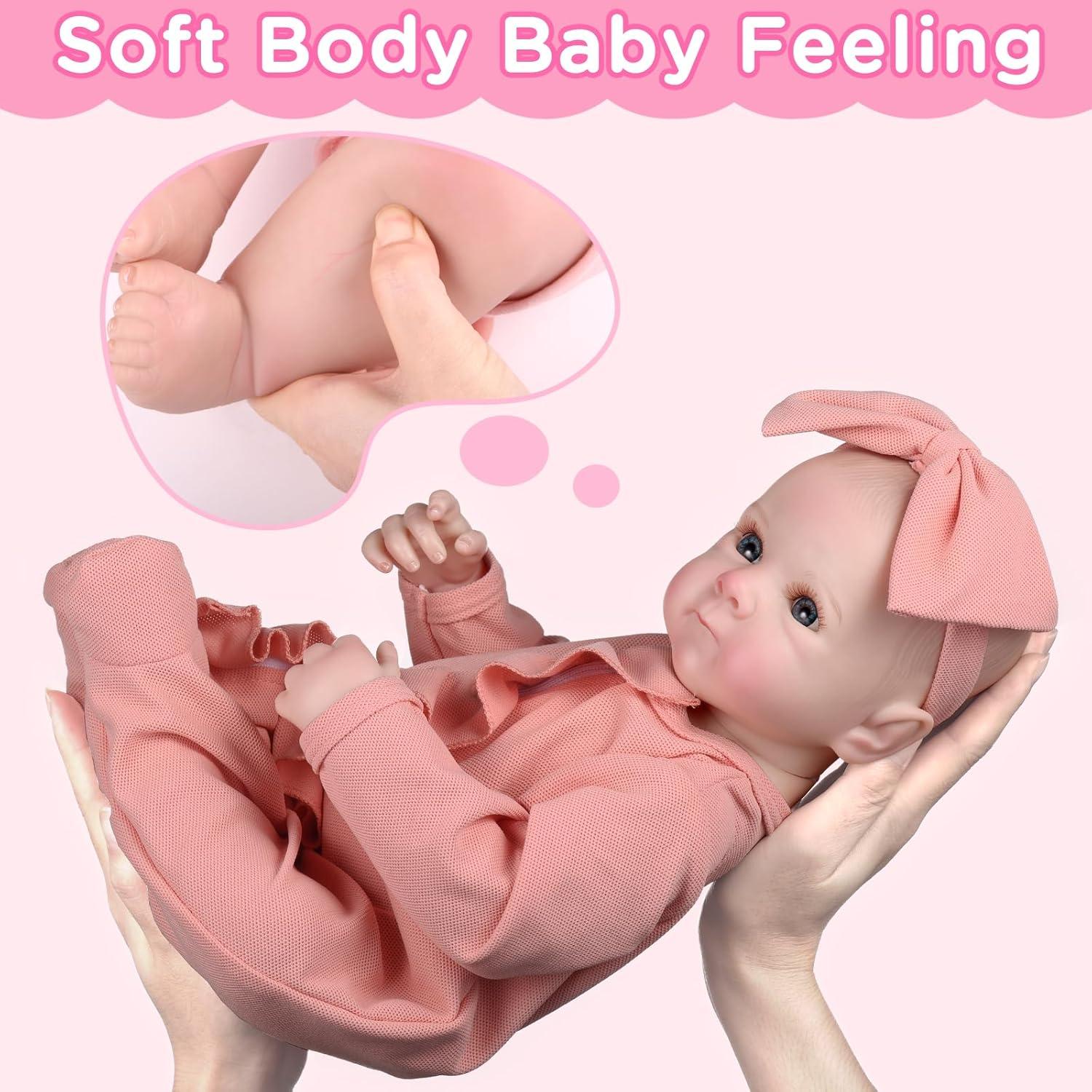 Muñeca Reborn GAGAKU 45.72 cm Realista con Accesorios