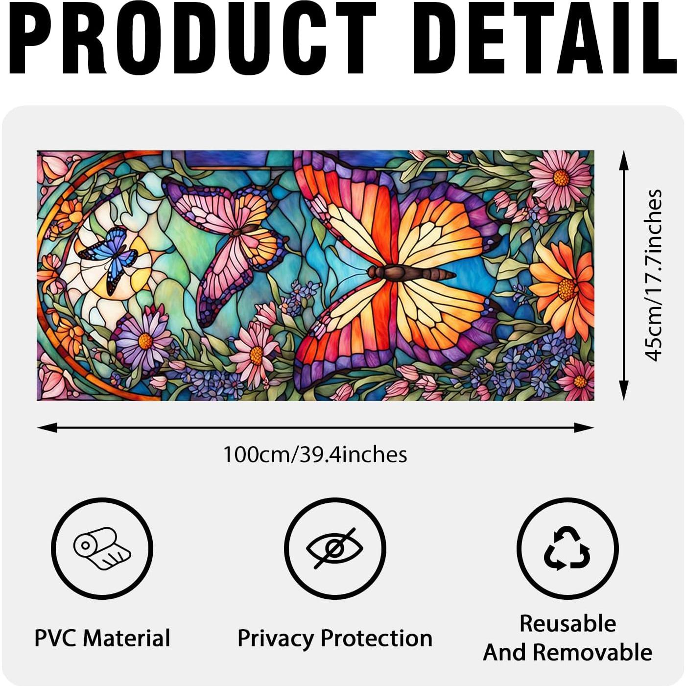 Película Decorativa de Vidrio Templado PODMemory Mariposa 100x45cm