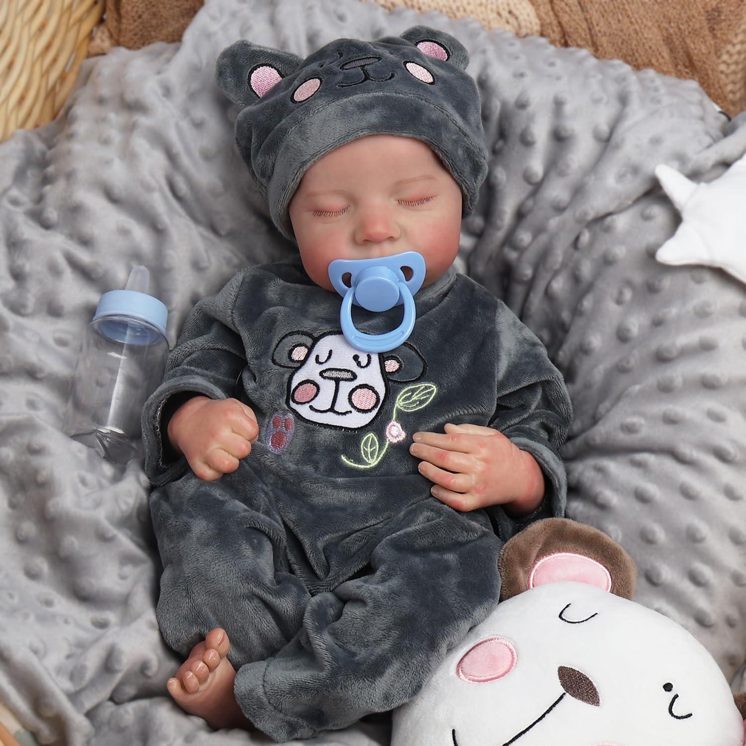 Muñeca Reborn 45.72 cm DAYOFF KIDS Realista con Accesorios