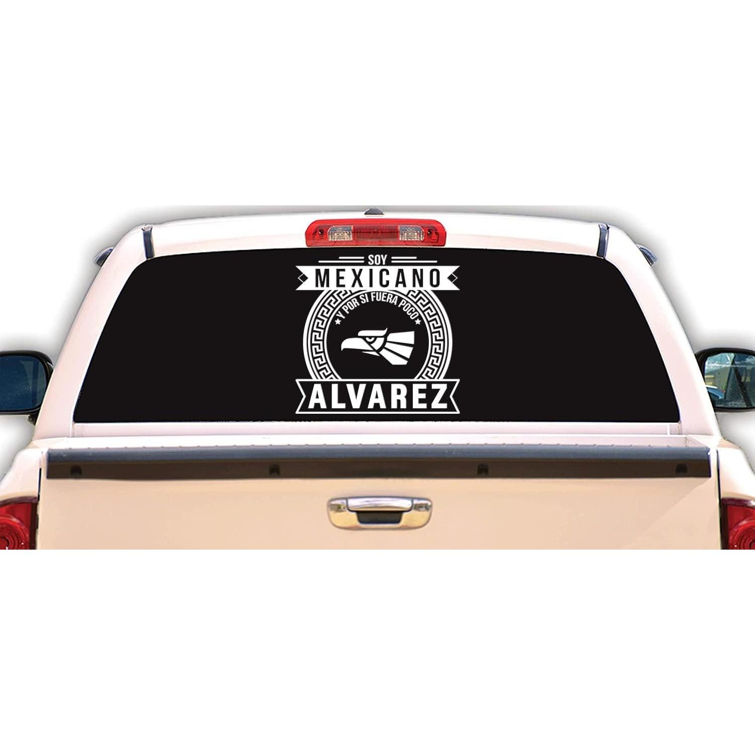 Calcomanía Personalizada Mexicana Alvarez 7x7 para Carro