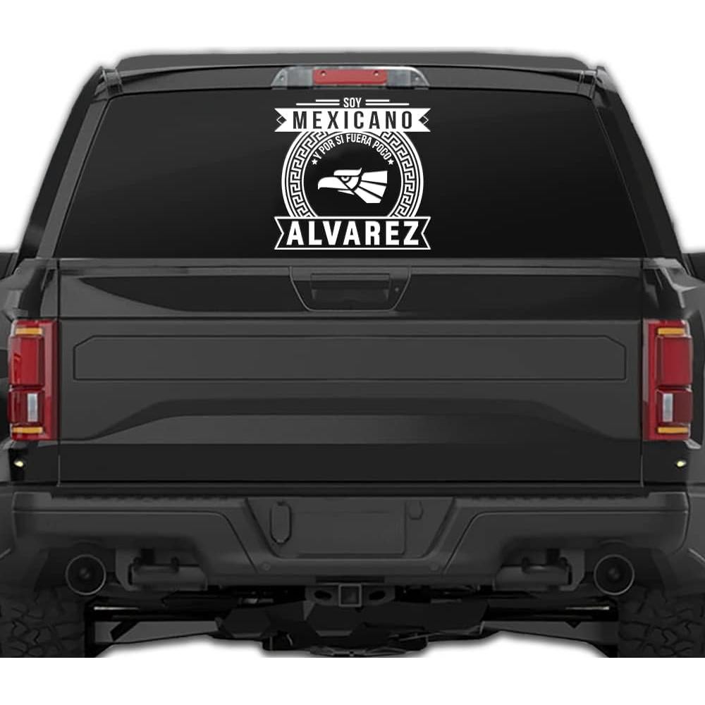 Calcomanía Personalizada Mexicana Alvarez 7x7 para Carro