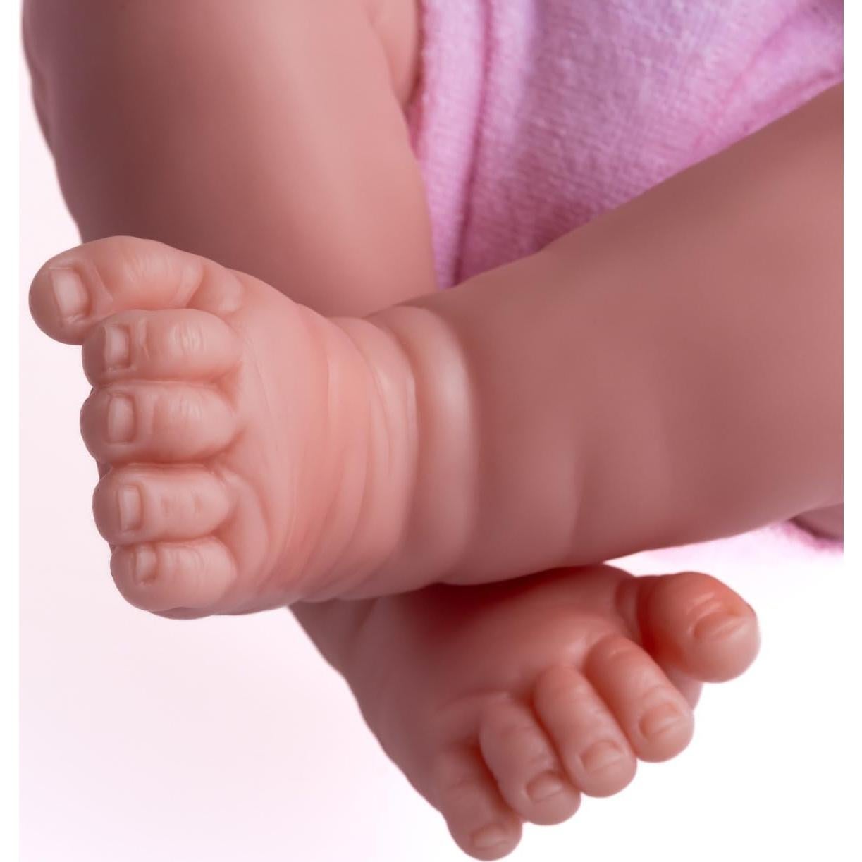 Muñeca bebé realista 35.56 cm con accesorios | JC Toys