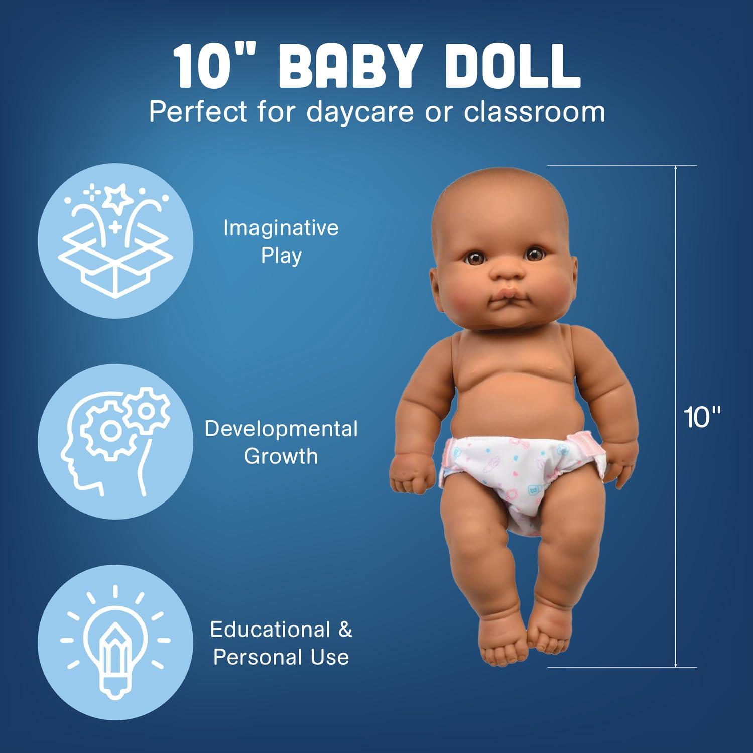 Muñecas de Bebé Multiculturales Constructive Playthings 25.4 cm Set de 4