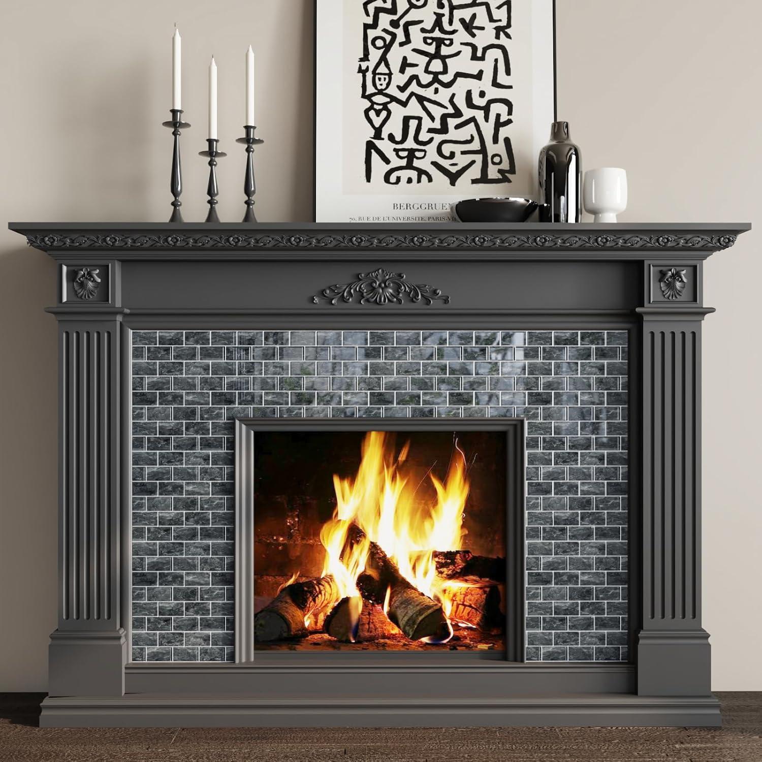 Azulejos Autoadhesivos CRE8TIVE 4 Hojas Mármol Gris 30.48x30.48 cm