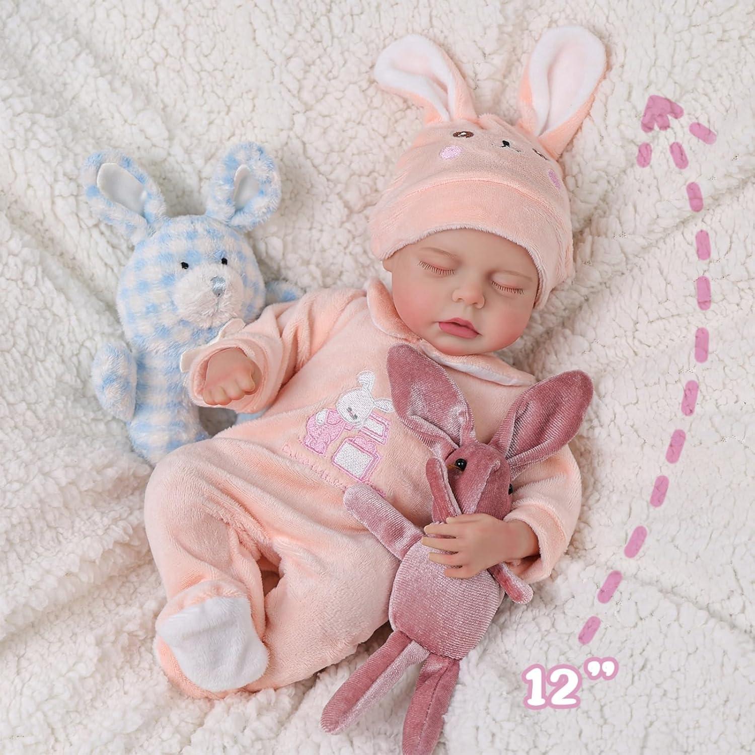 Muñeca Reborn Realista BABESIDE 30.48 cm con Accesorios