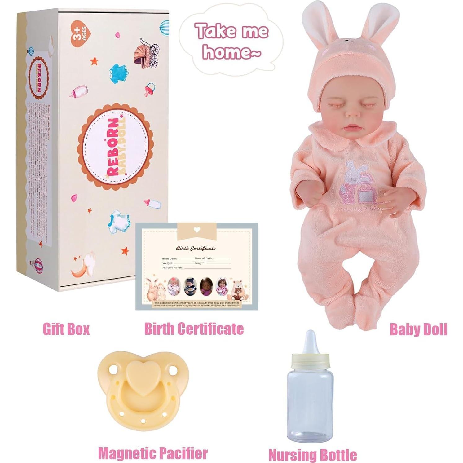 Muñeca Reborn Realista BABESIDE 30.48 cm con Accesorios