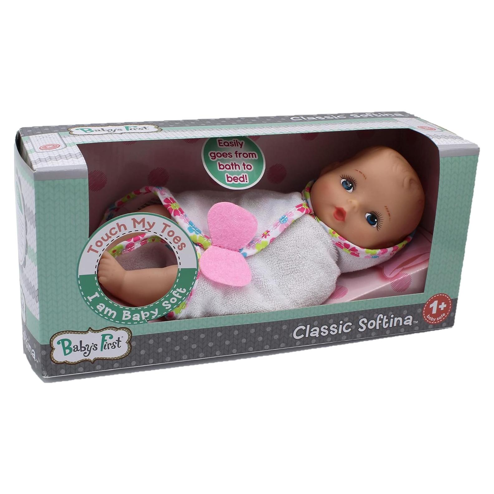 Muñeca Baby Softina Goldberger 26.99 cm para baño rosa