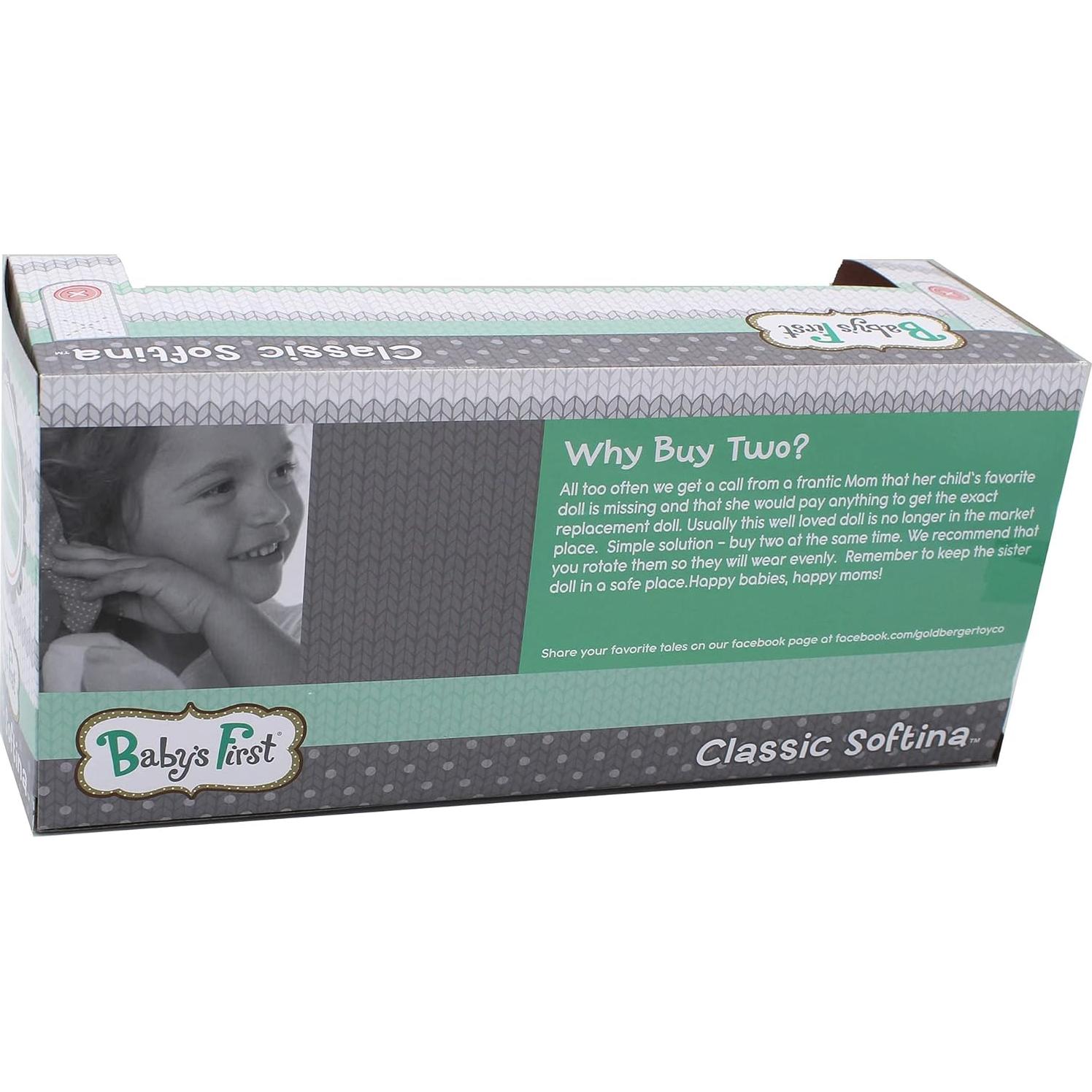 Muñeca Baby Softina Goldberger 26.99 cm para baño rosa