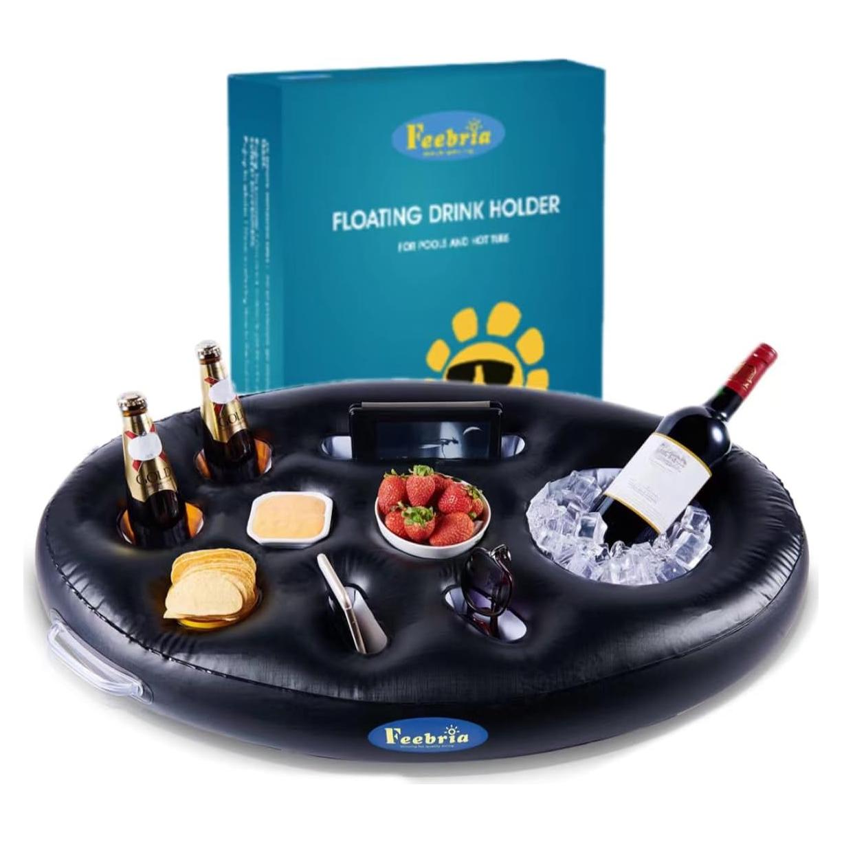 Soporte Inflable de Bebidas FEEBRIA para Piscina y Jacuzzi