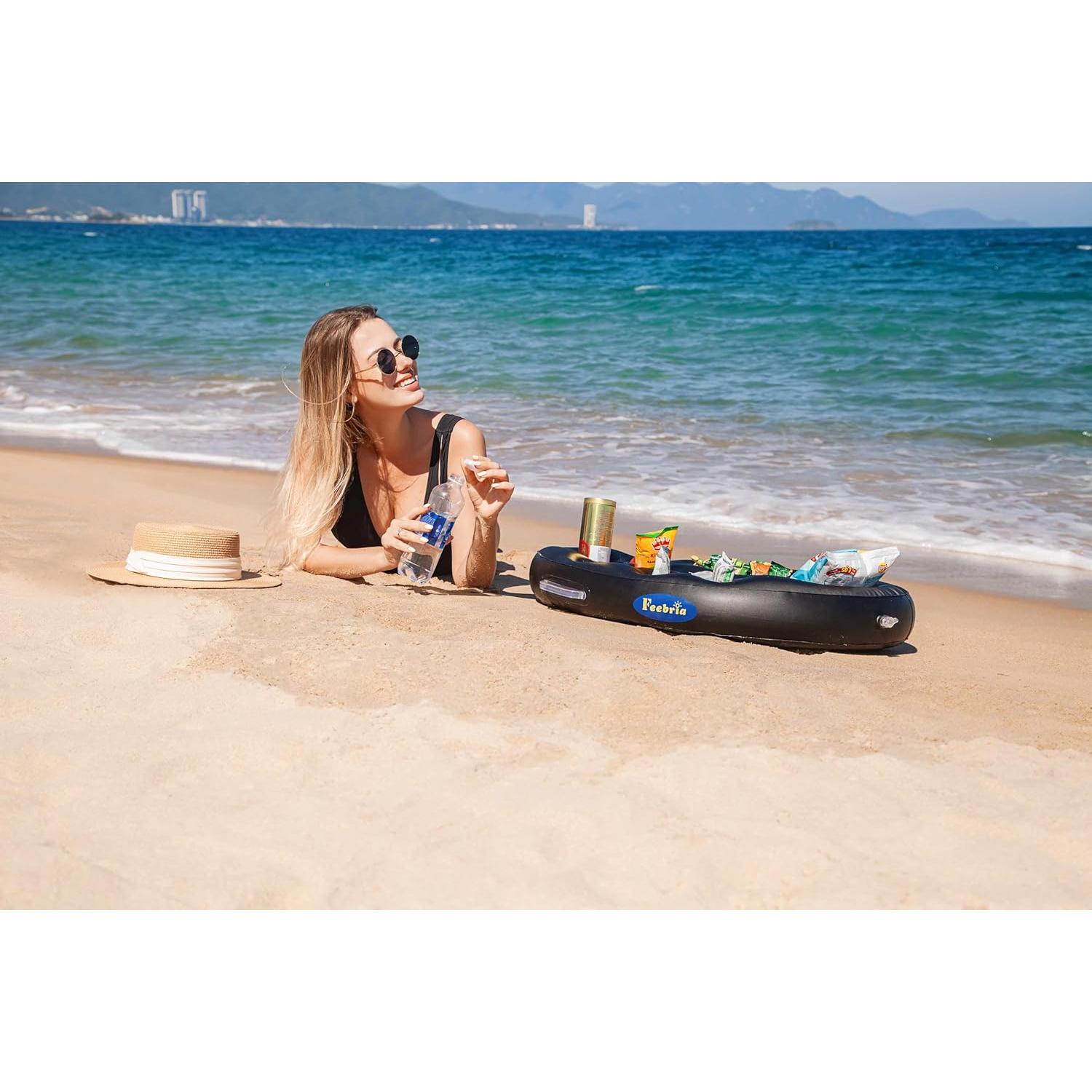 Soporte Inflable de Bebidas FEEBRIA para Piscina y Jacuzzi