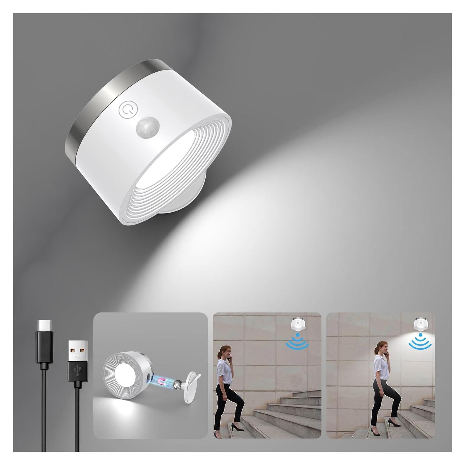 Luz de Pared LED Moobibear con Sensor de Movimiento 3500mAh