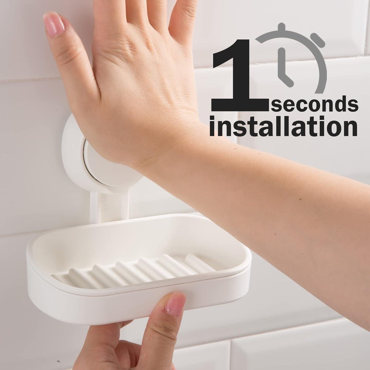 Soporte para Jabón LEVERLOC con Ventosa - Ducha y Baño