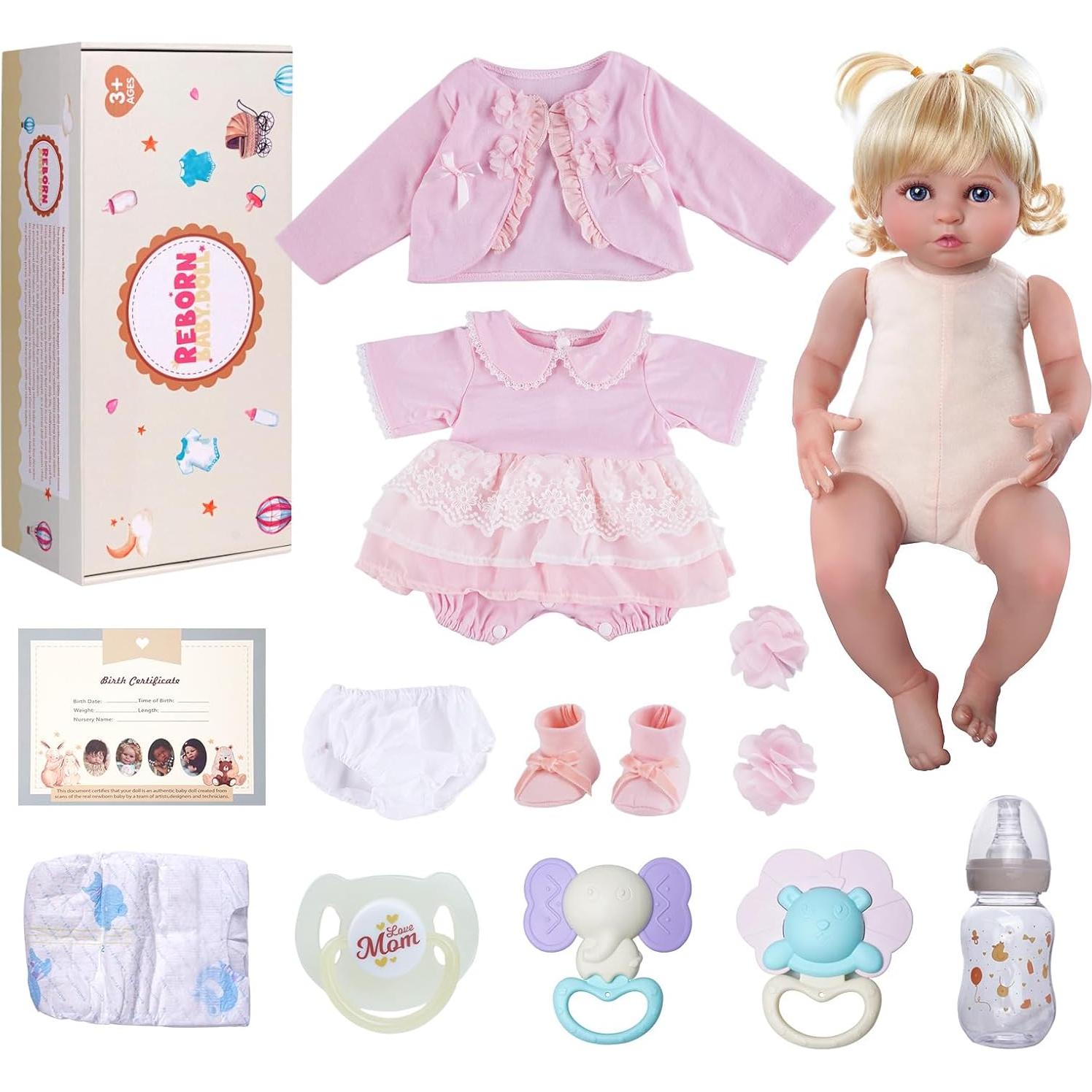 Muñeca Reborn BABESIDE 20" Realista con Accesorios