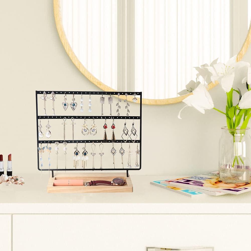 Organizador de Pendientes SOVIA 3 Niveles 75 Agujeros Negro