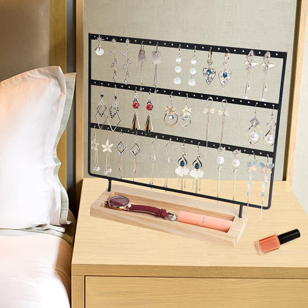 Organizador de Pendientes SOVIA 3 Niveles 75 Agujeros Negro