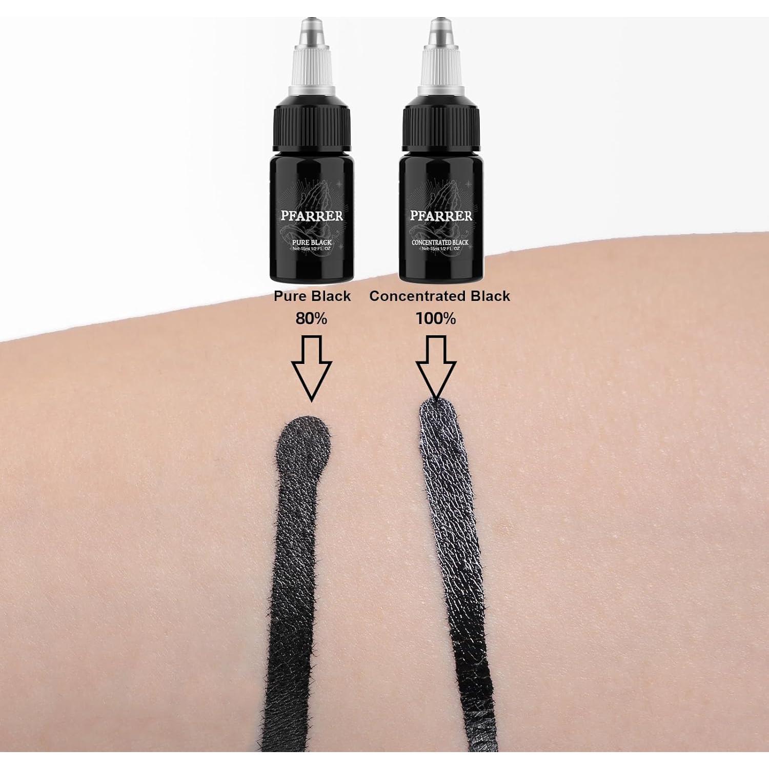 Tinta de Tatuaje Negra PFARRER 15ml Vegana Alta Calidad