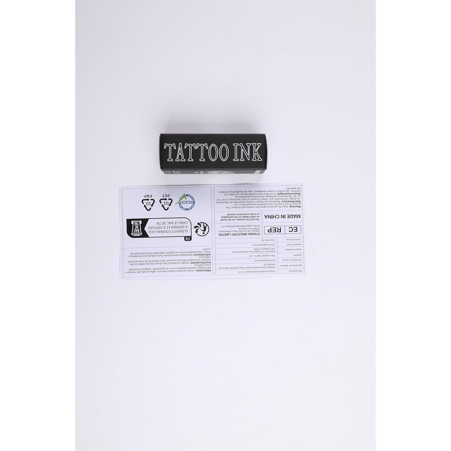 Tinta de Tatuaje Negra PFARRER 15ml Vegana Alta Calidad