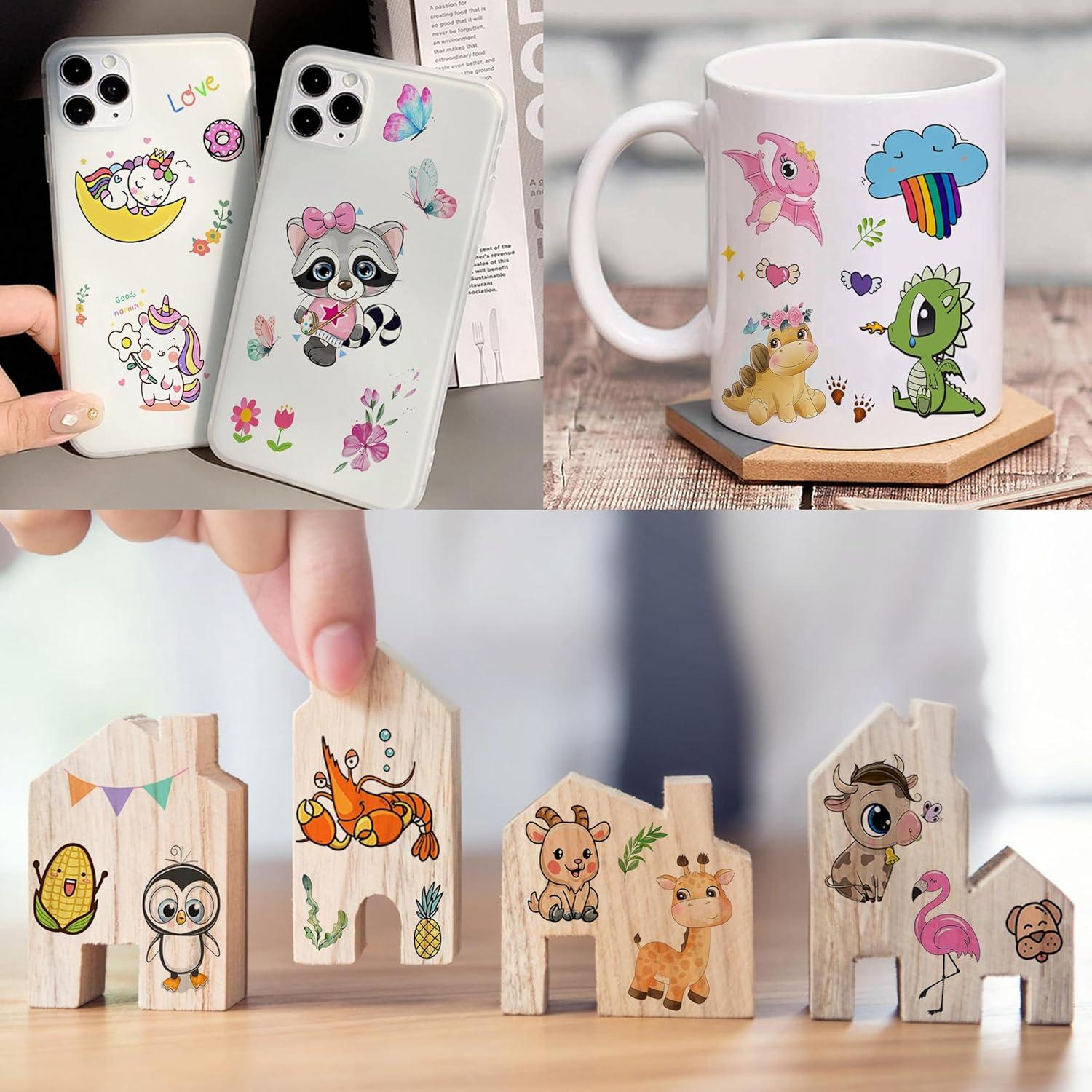 Tatuajes Temporales FANRUI 60 Hojas Animales y Dibujos