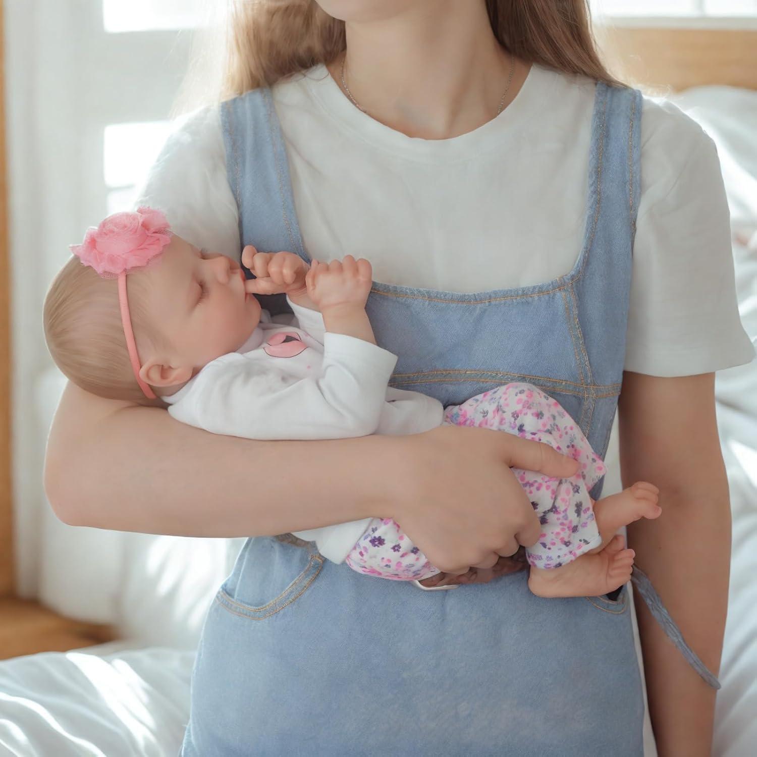 Muñeca Reborn JIZHI 43 cm Realista con Kit de Alimentación