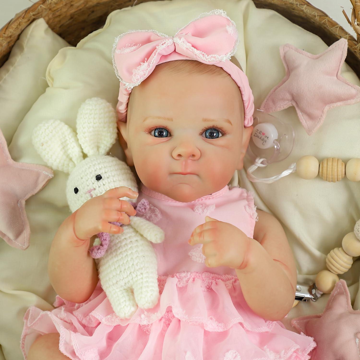 Muñeca de bebé renacida KSBD 50.8 cm con accesorios