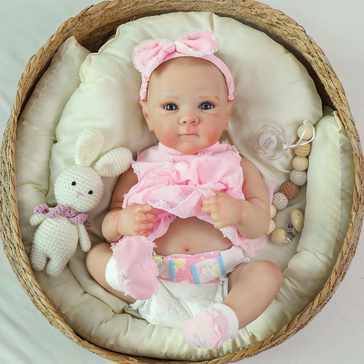 Muñeca de bebé renacida KSBD 50.8 cm con accesorios