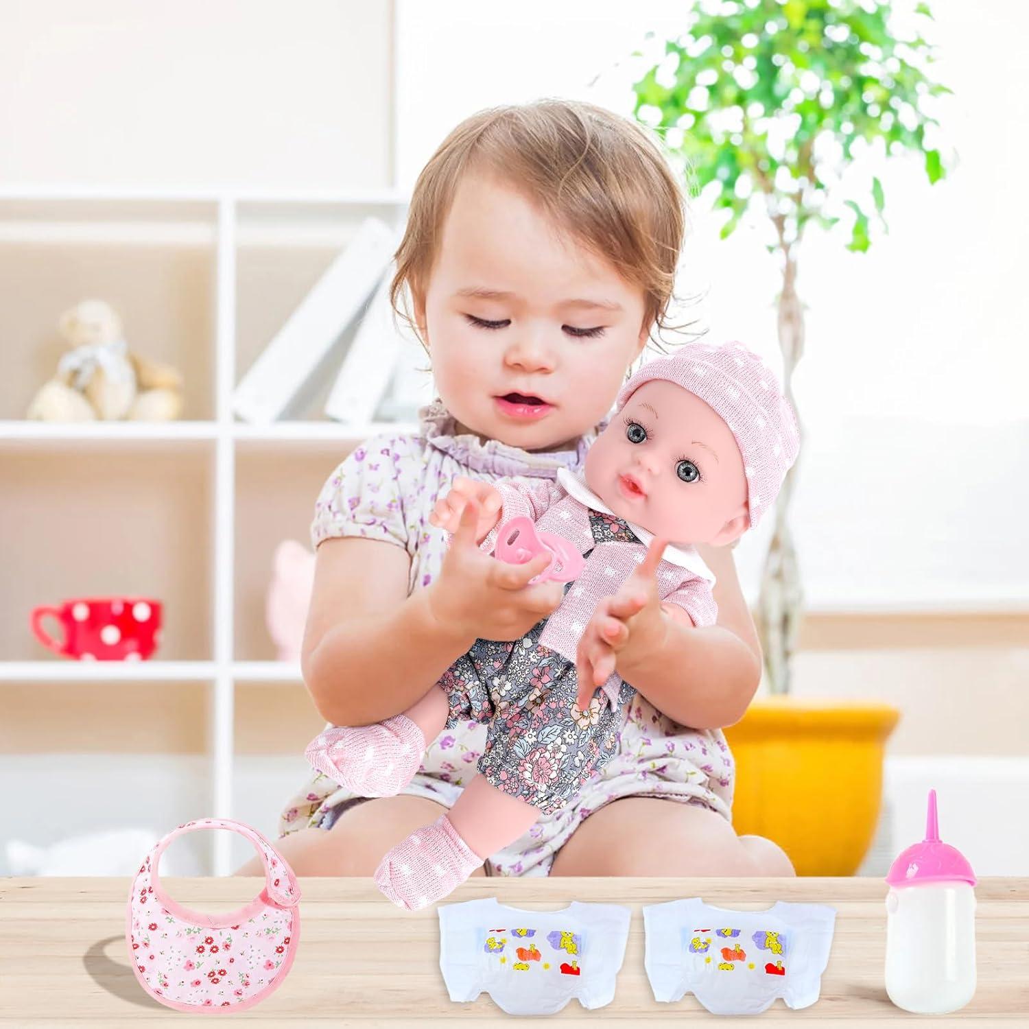 Muñeca Bebé Realista UZIDBTO 30 cm con Accesorios