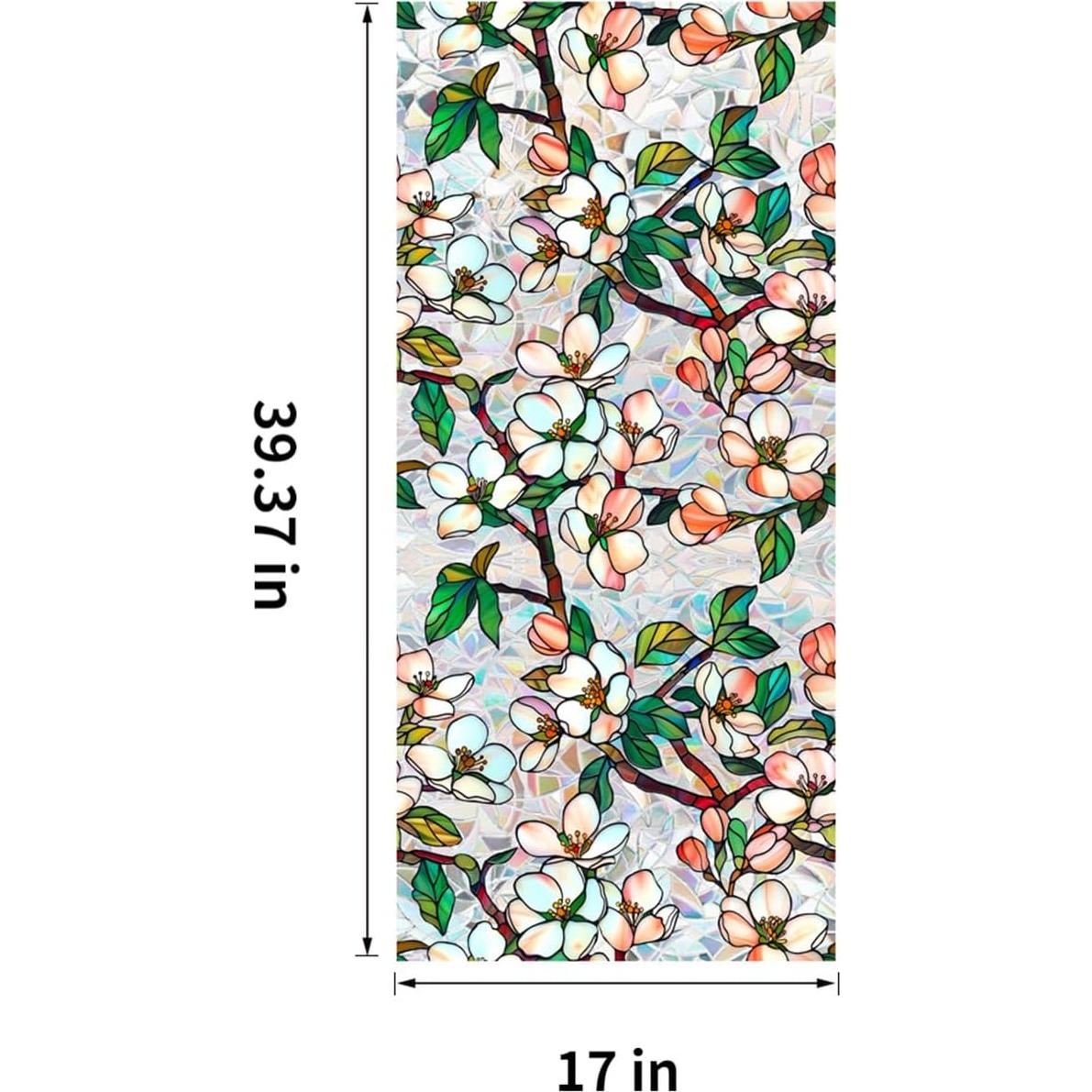 Película de Ventana Aomkmi 43x100 cm Privacidad UV Arcoíris