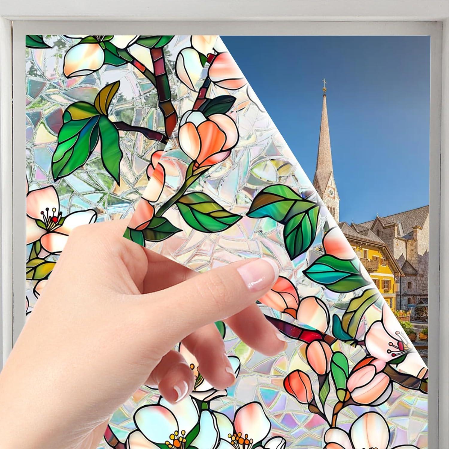 Película de Ventana Aomkmi 43x100 cm Privacidad UV Arcoíris