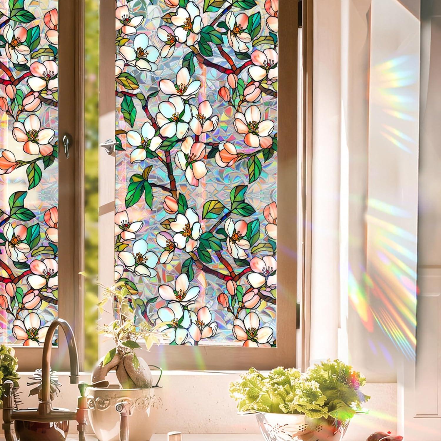 Película de Ventana Aomkmi 43x100 cm Privacidad UV Arcoíris