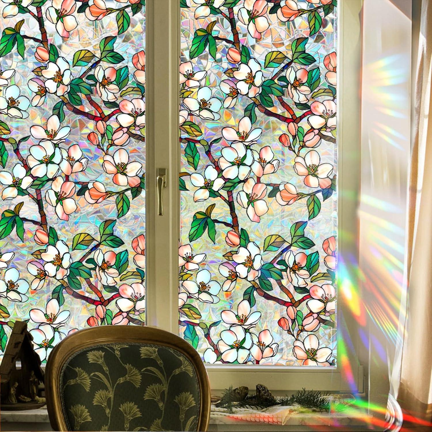 Película de Ventana Aomkmi 43x100 cm Privacidad UV Arcoíris