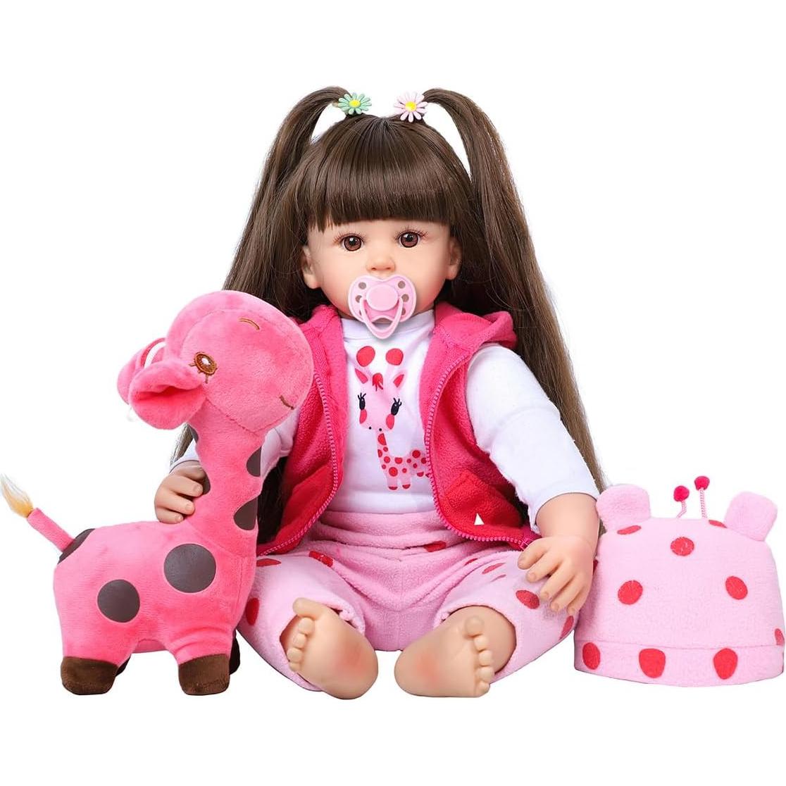 Muñeca Reborn Kdudgso 60 cm Realista con Accesorios