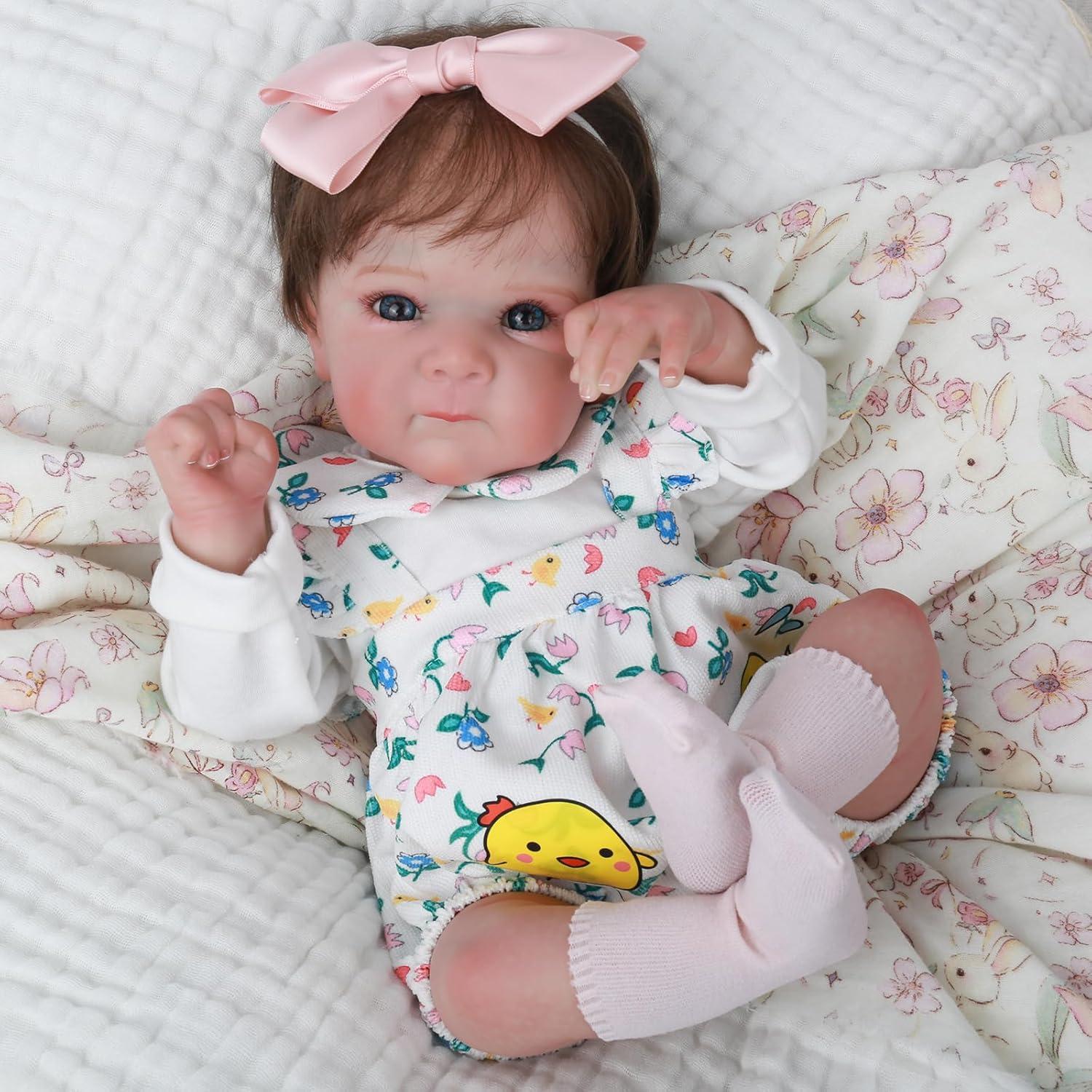 Muñeca Reborn Realista WOOROY 51 cm Bebé Niña Hecha a Mano