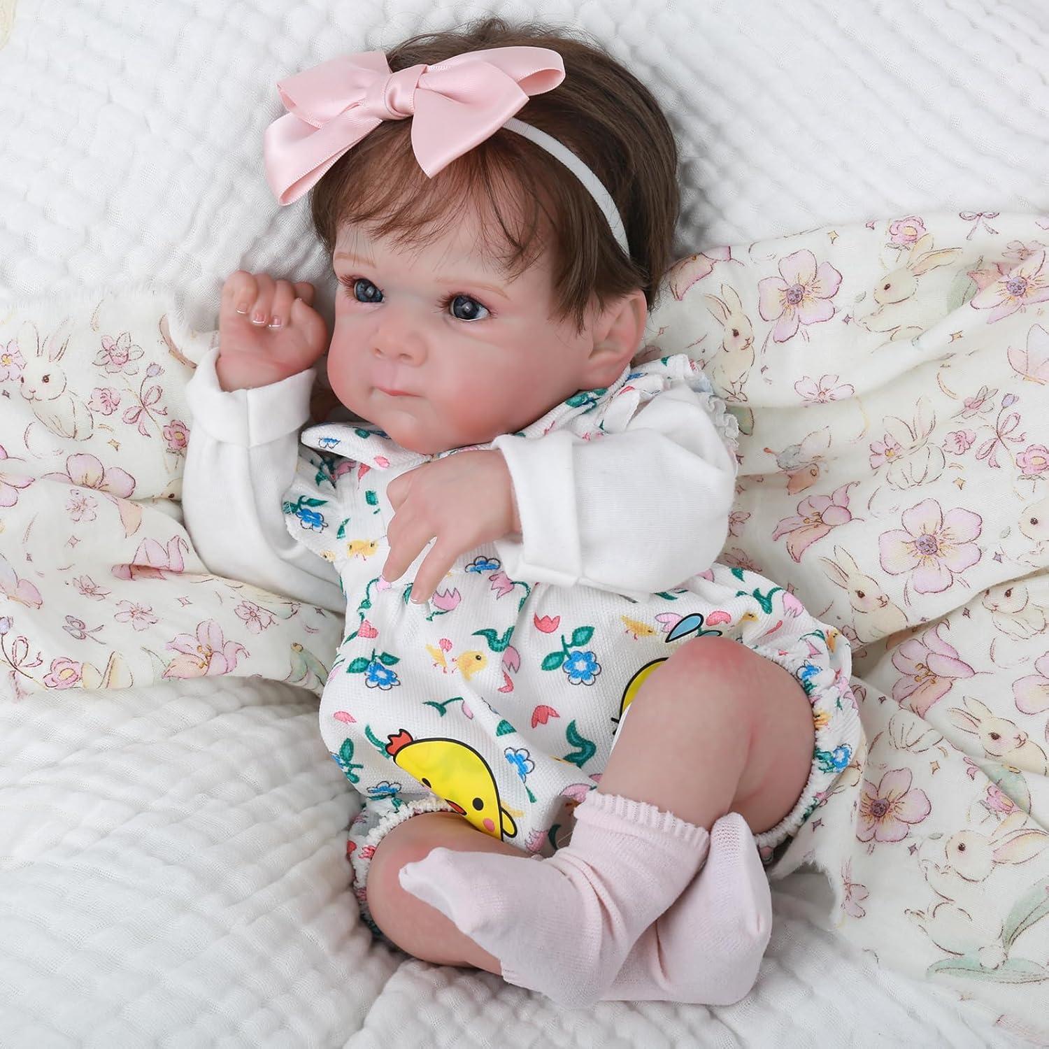 Muñeca Reborn Realista WOOROY 51 cm Bebé Niña Hecha a Mano