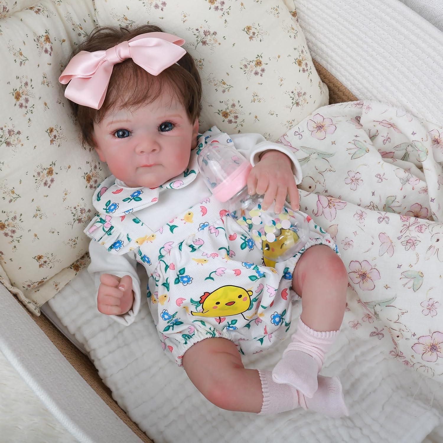 Muñeca Reborn Realista WOOROY 51 cm Bebé Niña Hecha a Mano