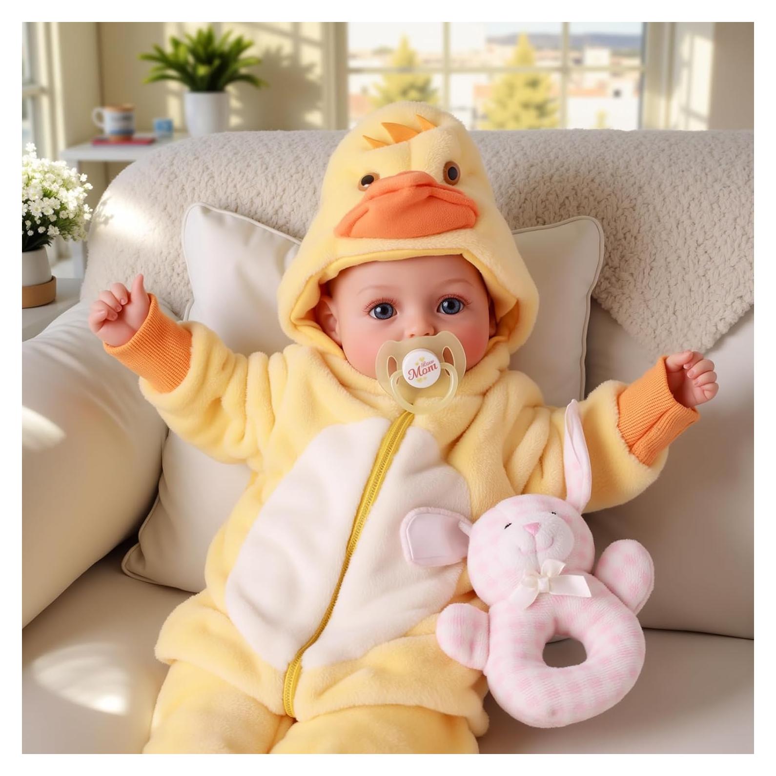 Muñeca de Bebé Realista BABESIDE 43 cm con Accesorios