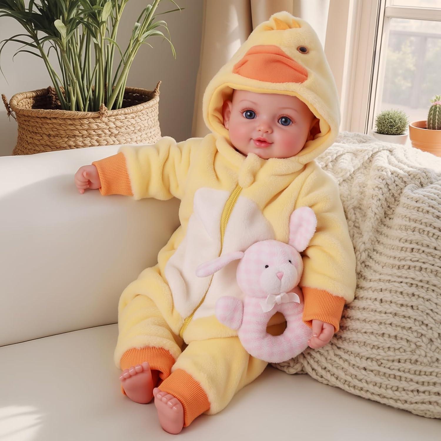 Muñeca de Bebé Realista BABESIDE 43 cm con Accesorios