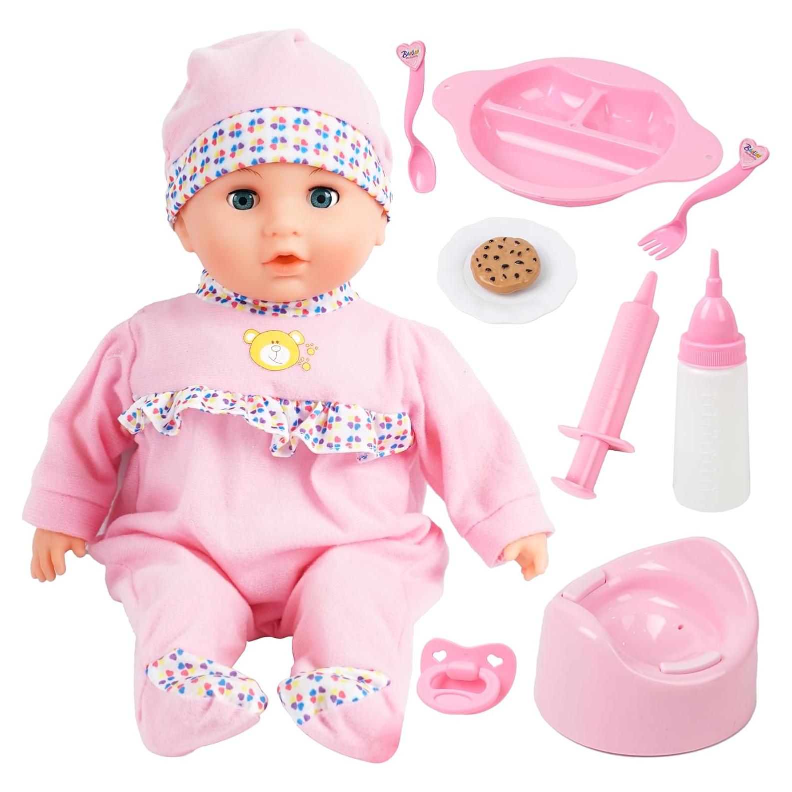 Muñeca Interactiva Rosa SHANTOUSHI 40 cm con Sonidos y Accesorios