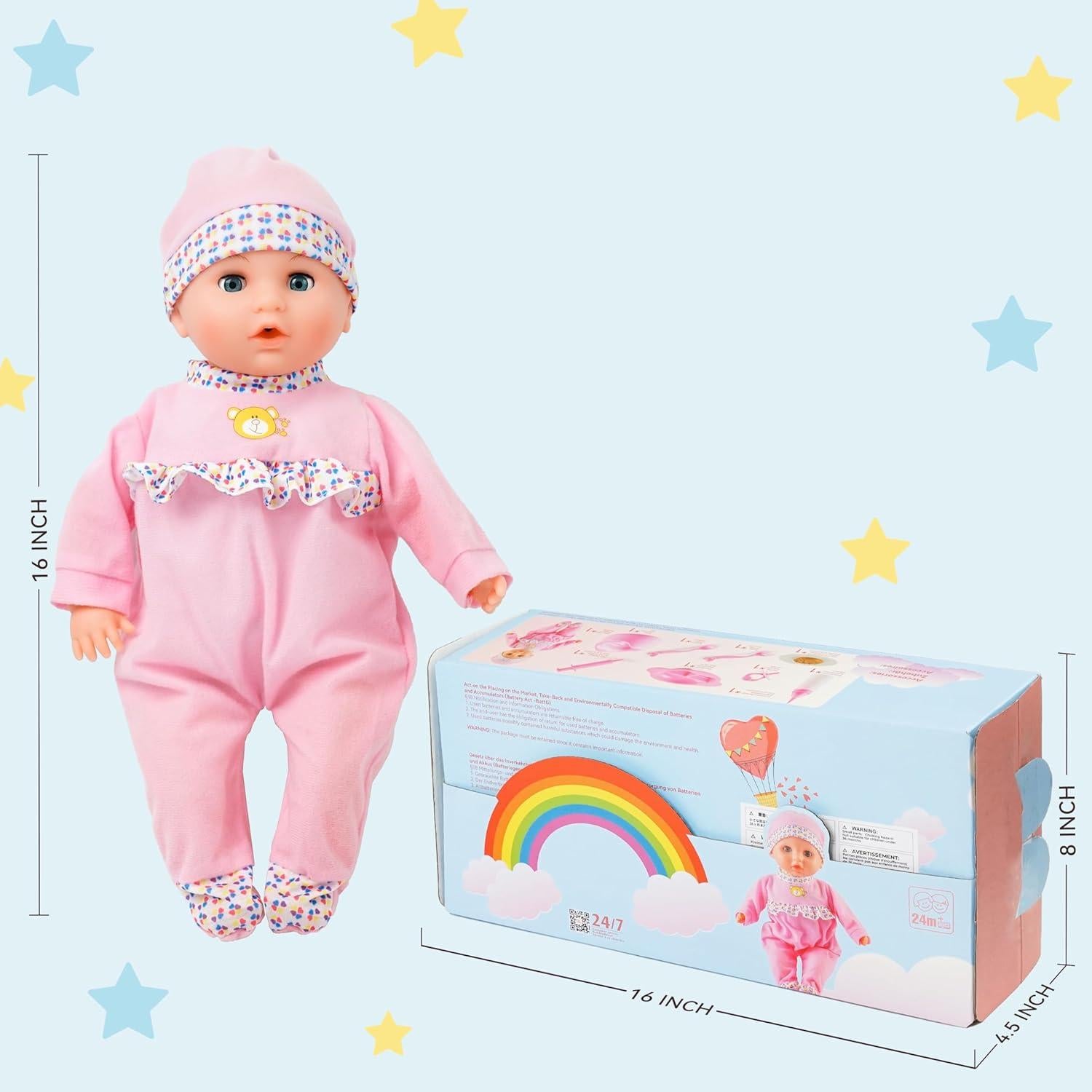 Muñeca Interactiva Rosa SHANTOUSHI 40 cm con Sonidos y Accesorios