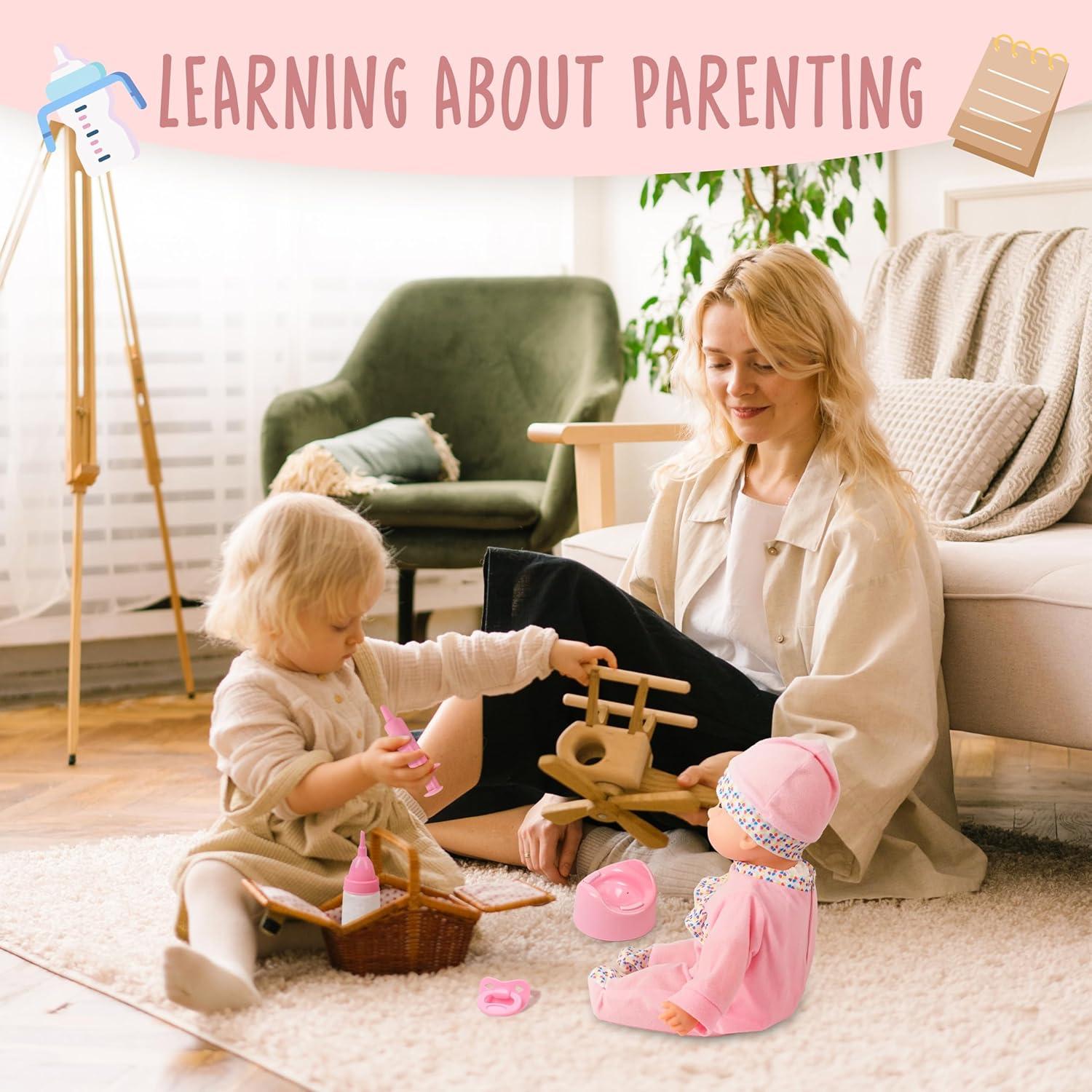 Muñeca Interactiva Rosa SHANTOUSHI 40 cm con Sonidos y Accesorios