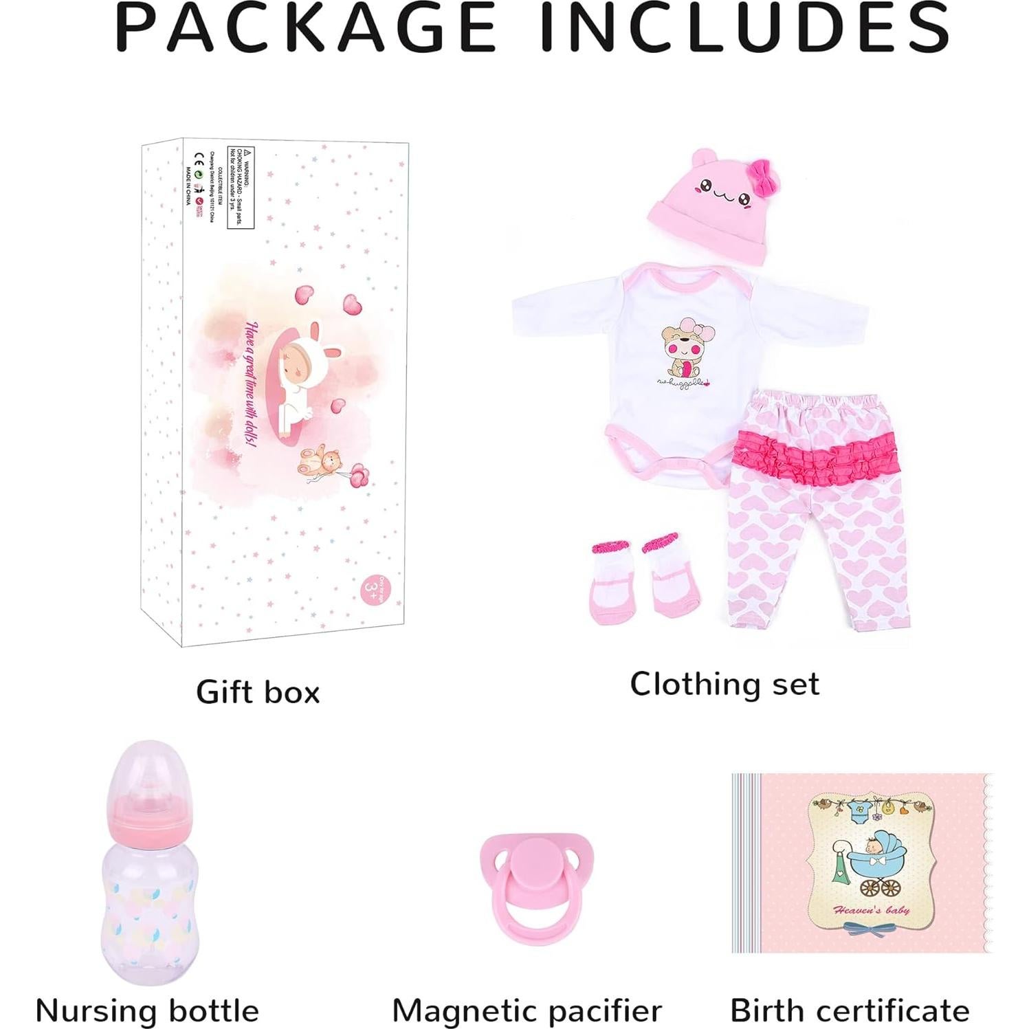 Muñeca Reborn Niña CHAREX LUCY 40.64 cm Realista Vinilo