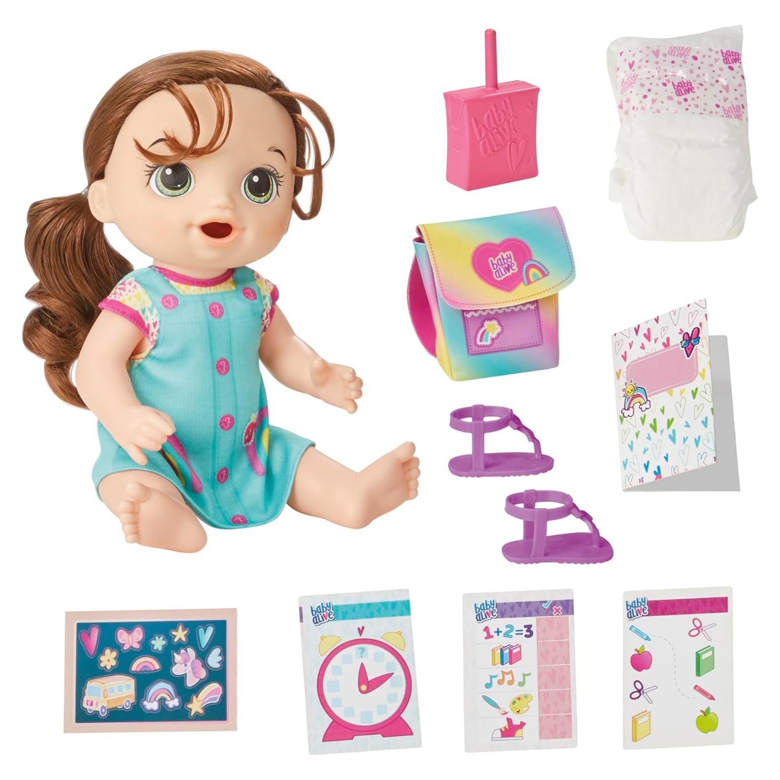 Muñeca Baby Alive Hora de Escuela 30 cm con Accesorios