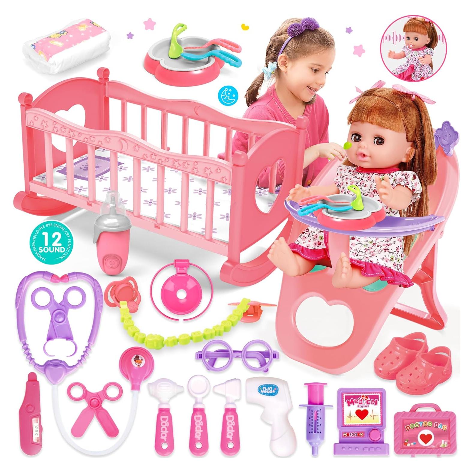 Juego de Muñecas PROOU 35,56 cm Set 25 Piezas para Niños