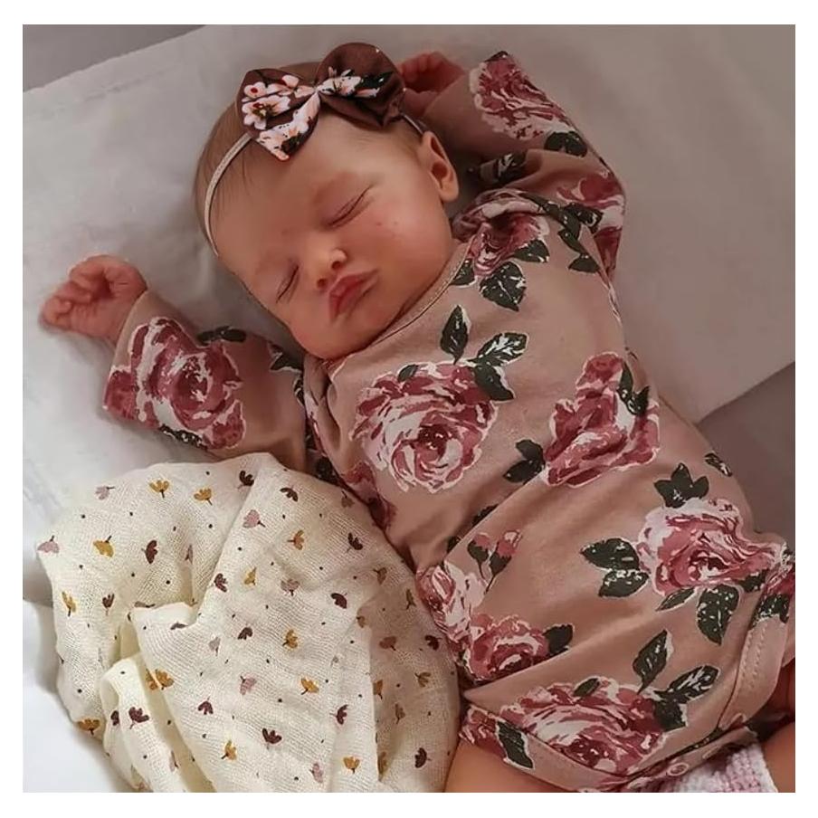 Muñeca Reborn Niña Mikaiqi 50.8 cm Bebé Realista para 3 años