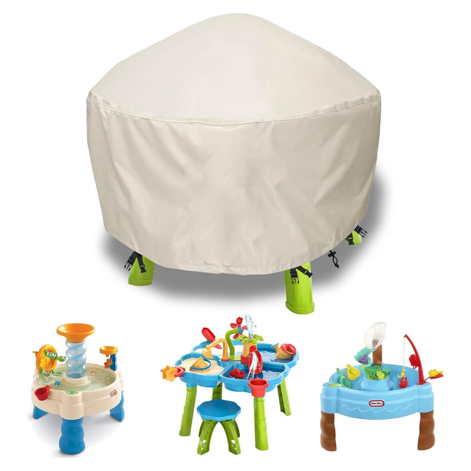 Cubierta de Mesa de Agua Aacabo 87x87x45 cm Beige