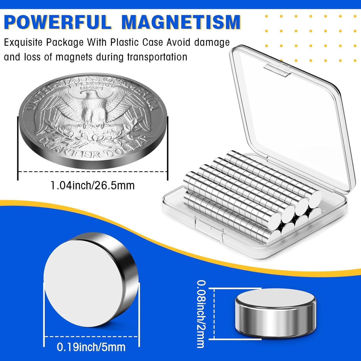 120 Imanes Pequeños de Neodimio Grtard 5x2mm Multiusos