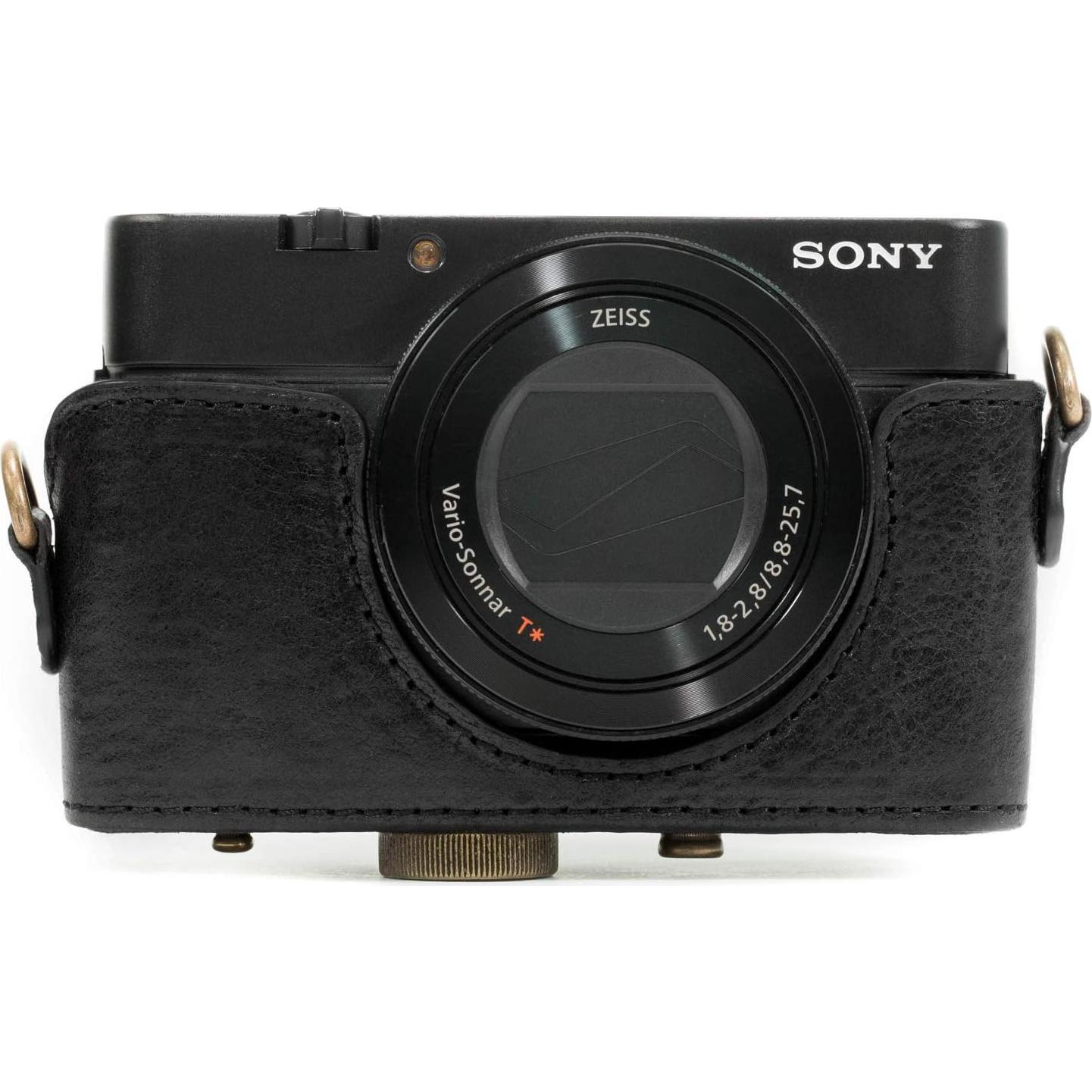 Funda de Cuero Genuino MegaGear para Cámara Sony Cyber-Shot RX100